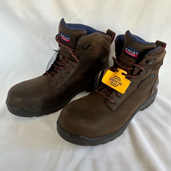 Ariat Men's Turbo 6" USA Assembled H2O Carbon Toe Work Boots 10036739 13D Brown - Picture 11 of 16